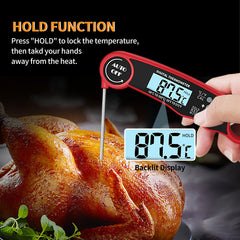 Digitales Lebensmittelthermometer, Sofortablesbar, Fleisch & Grill