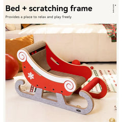 Coneko Weihnachts-Schlitten Katzenkratzbrett