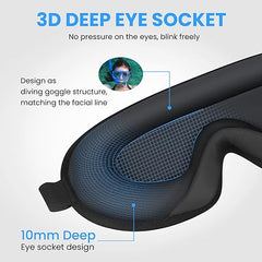 3D Lichtdichte Schlafmaske aus Memory-Schaum mit Ohrstöpseln