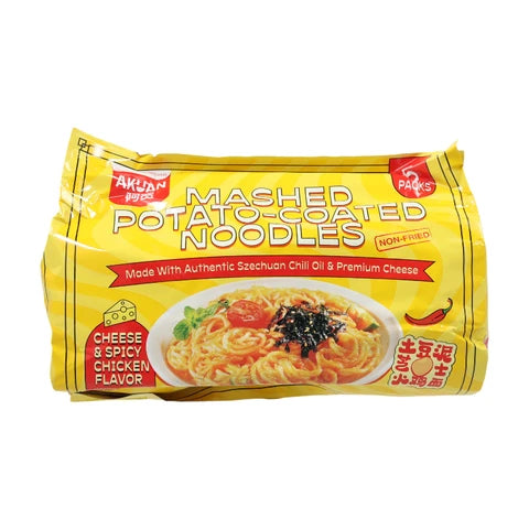 BAIJIA A-Kuan Kartoffelpüree-Nudeln Käse & würziges Huhn 525 g
