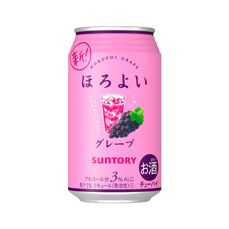 SUNTORY Horoyoi Spirits Soda 3% - Traube with Pfand