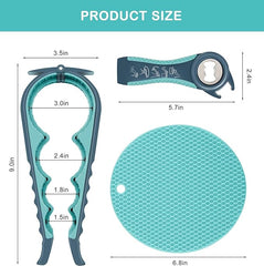 5-in-1 Flaschen- & Dosenöffner, Gummigriff, Senioren & Arthritis-freundlich