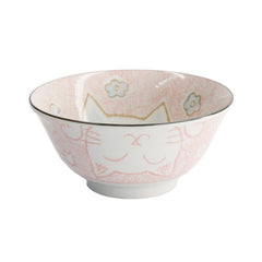 Kawaii Cat Neko Tayo Bowl 14.8x6.8cm 500ml Pink