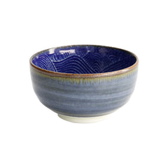 Aisai Seigaiha Blue Tayo Bowl 12.8x6.8cm 500m