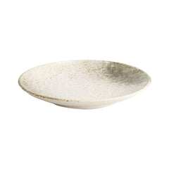 Yukishino Round Plate 22.7x3.1cm White/Brown