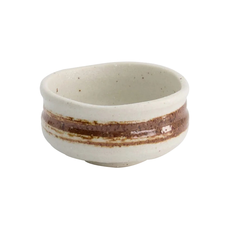 Sake/Matcha Cup 8.5x4.5cmh 210ml Kobiki-Cha-Lain White/Brown