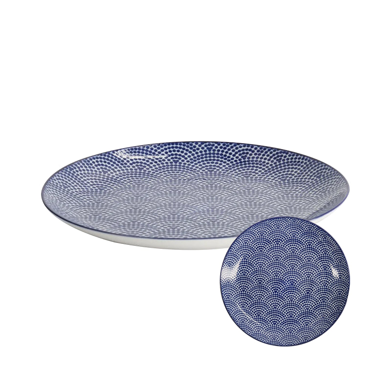 Nippon Blue Plate 16x2cm Dots