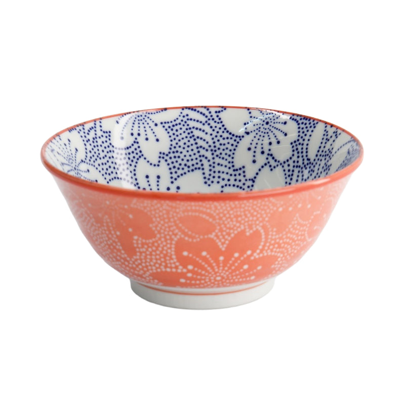 Mixed Bowls Dot Sakura 14.8x6.8cm 500ml Blue/Red