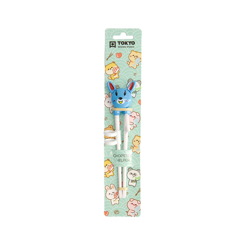 TOKYO DESIGN STUDIO Children Chopsticks - Blue Rabbit 18cm