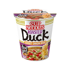 MHD:12.2024 Nissin cup süße Zwiebelsuppe mit Instantnudeln und Entenbraten 65g