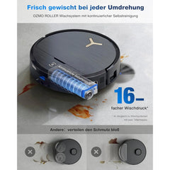 ECOVACS Saugroboter DEEBOT X9 PRO Omni, Mit Wischfunktion, 16.600 Pa, OZMO Roller, ZeroTangle 3.0, TruEdge 2.0, Heißwasser-Moppwäsche, Heißlufttrocknung, All-in-One Omni Station, YIKO-GPT, 1 stück - 3