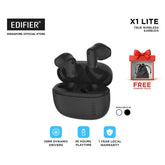 EDIFIER X1 Schwarz Lite True Wireless In-Ear-Kopfhörer, Bluetooth 5.4, 26 Stunden Wiedergabezeit, Einzelmikrofon-KI für klare Anrufe, IP54 schweißresistent, geringe Latenz, unterstützt Schnellladung - 1