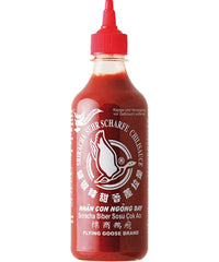 MHD:28.06.2025 FLYINGGOOSE Sriacha Chilisauce, sehr scharf 455 ml