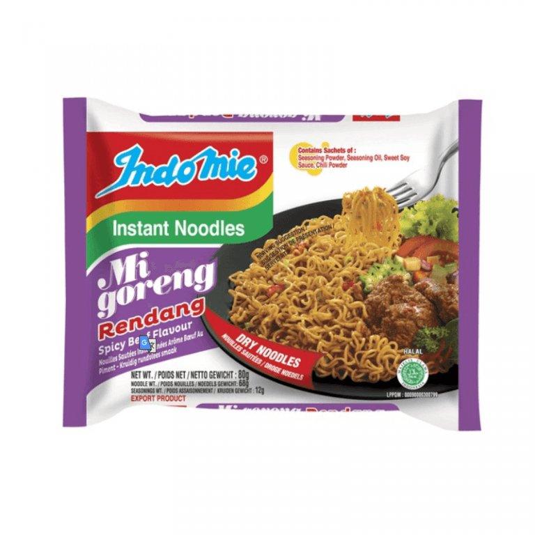 Indomie Instant Nudeln Mi Goreng Rendang, würziger Rindfleischgeschmack 80 g