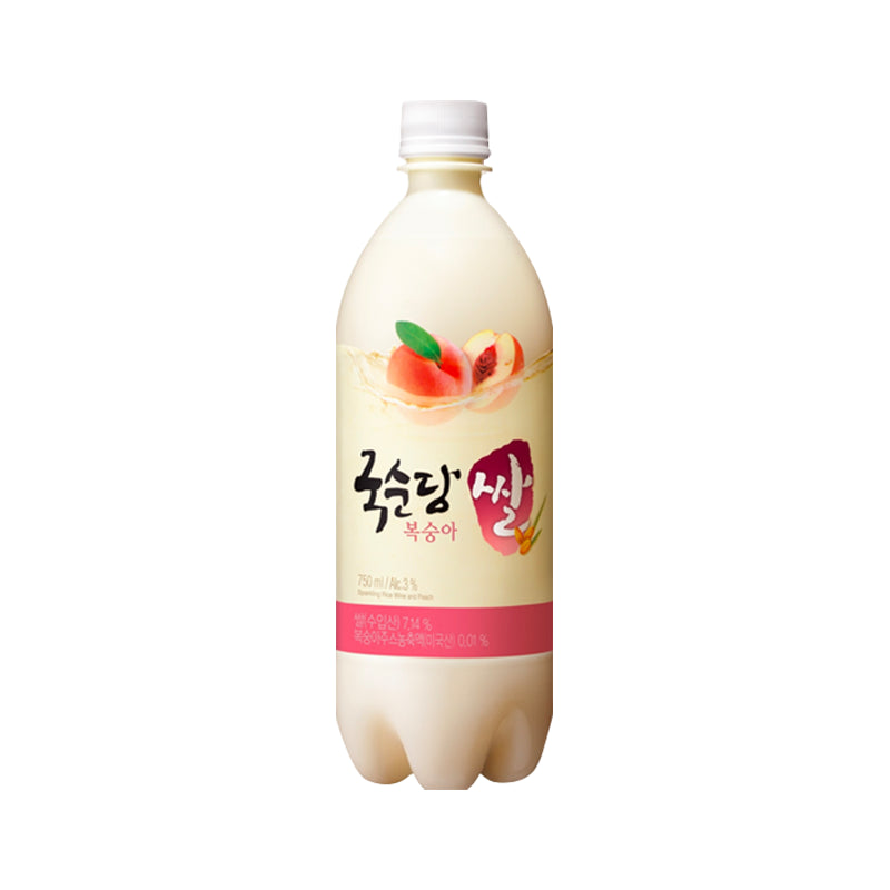 KOOKSOONDANG Makgeolli 3% - Pfirsich mit Pfand 750 ml