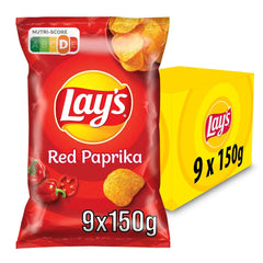 LAY'S Red Paprika Kartoffelchips 9 × 150 g