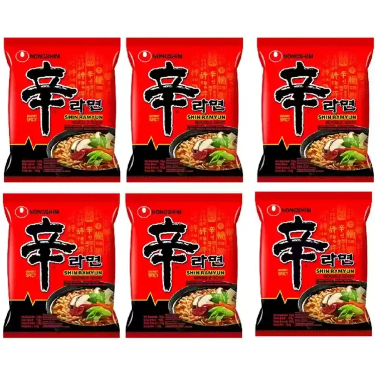 NONGSHIM Shin Ramyun scharf 6 × 120 g