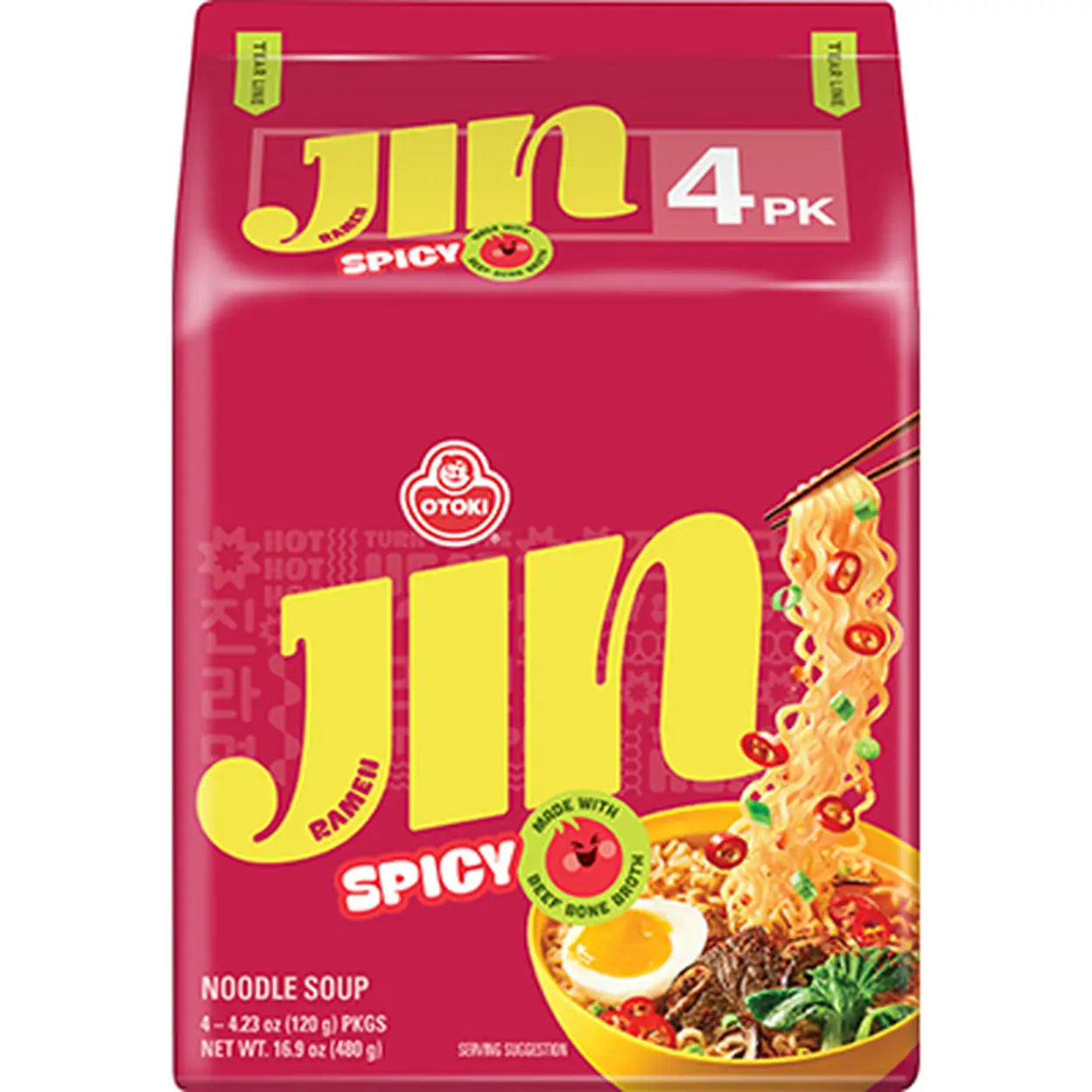 OTTOGI Jin Ramen Spicy 5 × 120 g