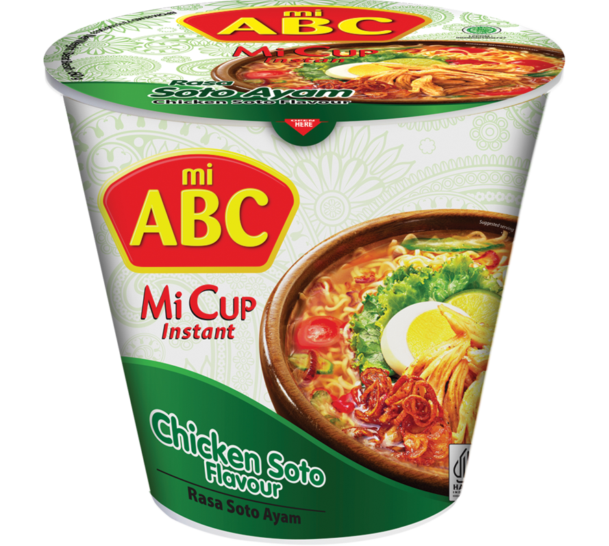MHD:25.08.2023 ABC Instant Cup Noodle Soto Chicken 60g