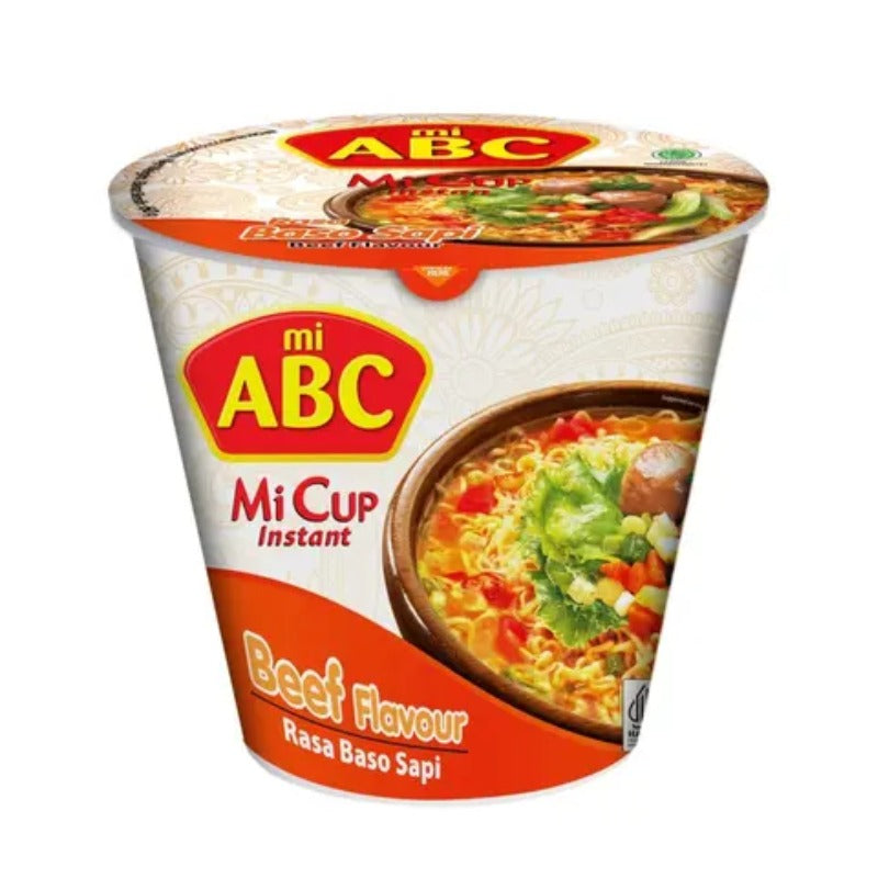 MHD:24.10.2023 ABC Instant Noodles Beef Flavour Cup 60g