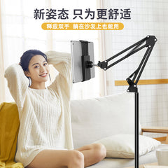 Tablet Bodenständer, Tablet Halterung mit Heavy Duty Base, 360 Grad drehbar, mit Stabilem Metall arm für iPad, Tablets, Telefone oder Andere Geräte