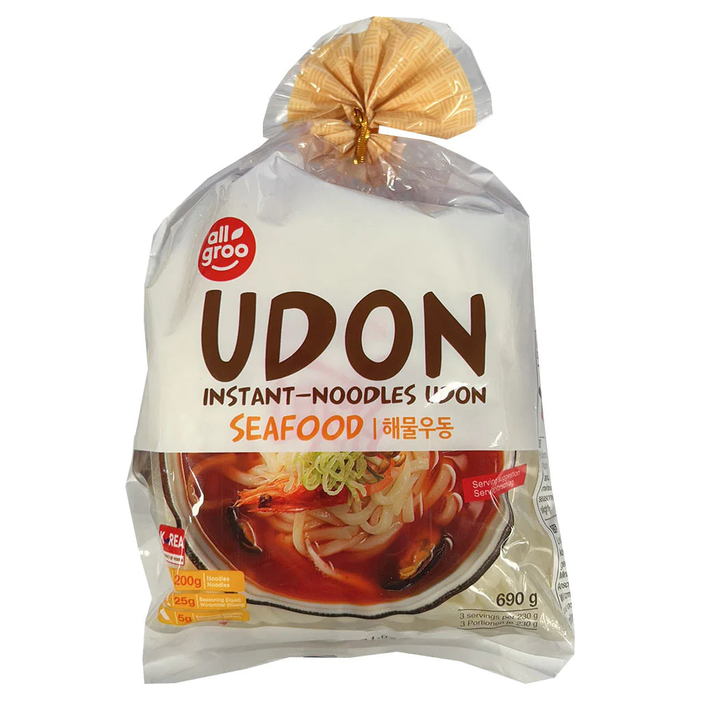 MHD:06.08.2024 Allgroo Fresh Udong Seafood Flavor 690g