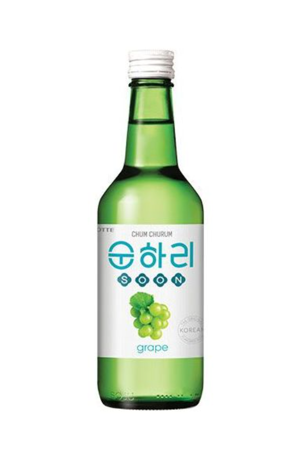 MHD:19.01.2023 LOTTE Soju Chum Churum Grüne Trauben 12% Alk. 360 ml