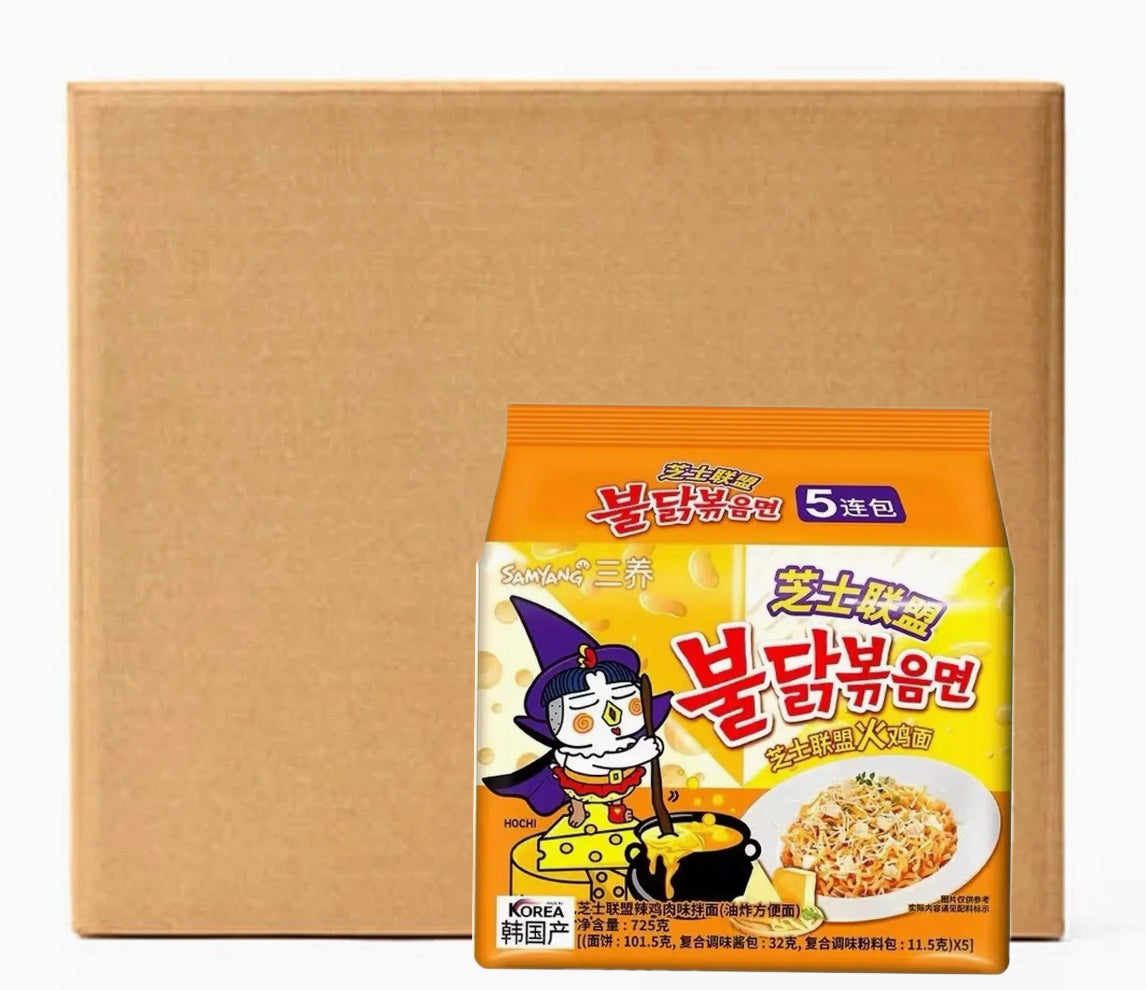 Samyang Hot Chicken Ramen (Vier-Käse) 145g x 5 x 8