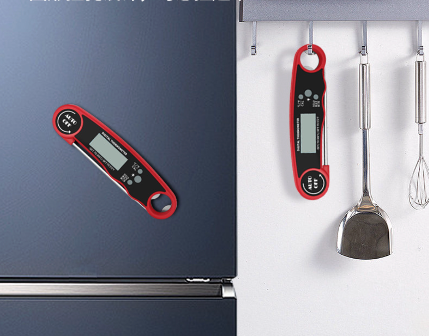 Digitales Lebensmittelthermometer, Sofortablesbar, Fleisch & Grill