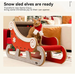 Coneko Weihnachts-Schlitten Katzenkratzbrett