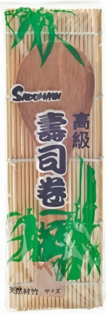 Rolling sushi mat with wooden spoon 21X24 cm