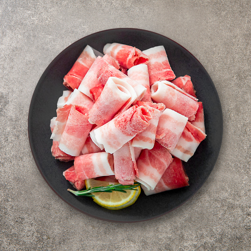 Schweinebauch in dünnen Scheiben - gefriert