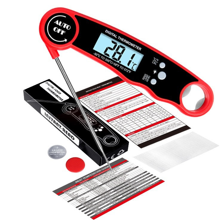 Digitales Lebensmittelthermometer, Sofortablesbar, Fleisch & Grill