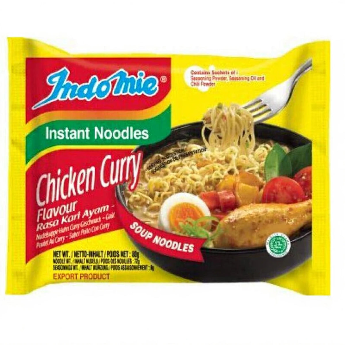 MHD:07.08.2024 Indomie Nudeln Hühnercurry 80g