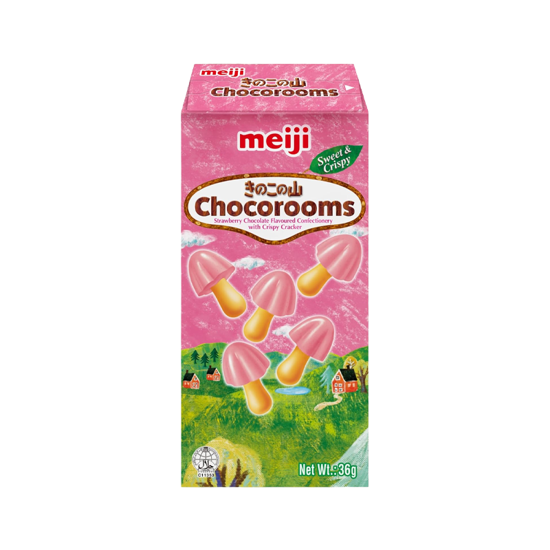 MEIJI Chocorooms - Erdbeere  36g