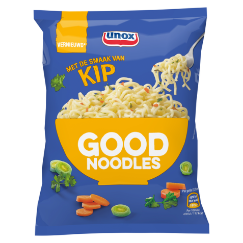 MHD:01.2025 Unox Noodles Kerrie Unox Kerrie Good Noodles 70g