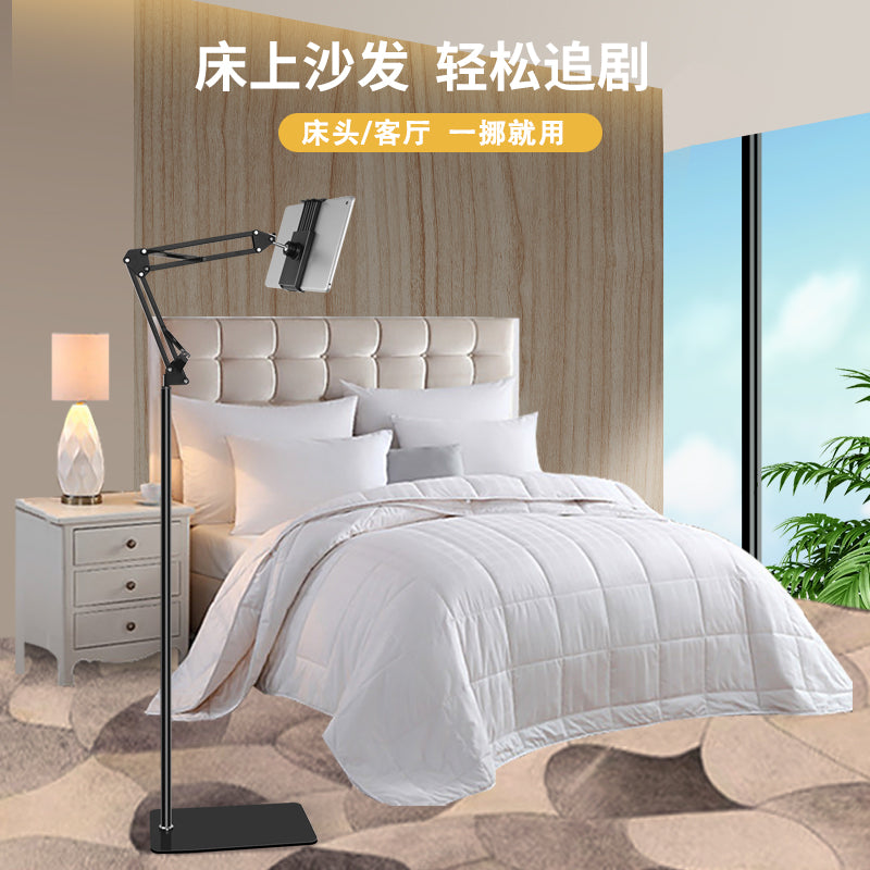 Tablet Bodenständer, Tablet Halterung mit Heavy Duty Base, 360 Grad drehbar, mit Stabilem Metall arm für iPad, Tablets, Telefone oder Andere Geräte