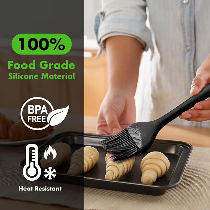Hitzebeständiger Silikonpinsel für Grill, Backen & Kochen, 2er Set