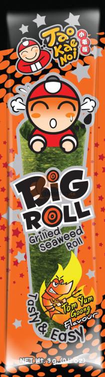 MHD:14.12.2023  TAOKAENOI Big Roll Tom Yum Seaweed 3g