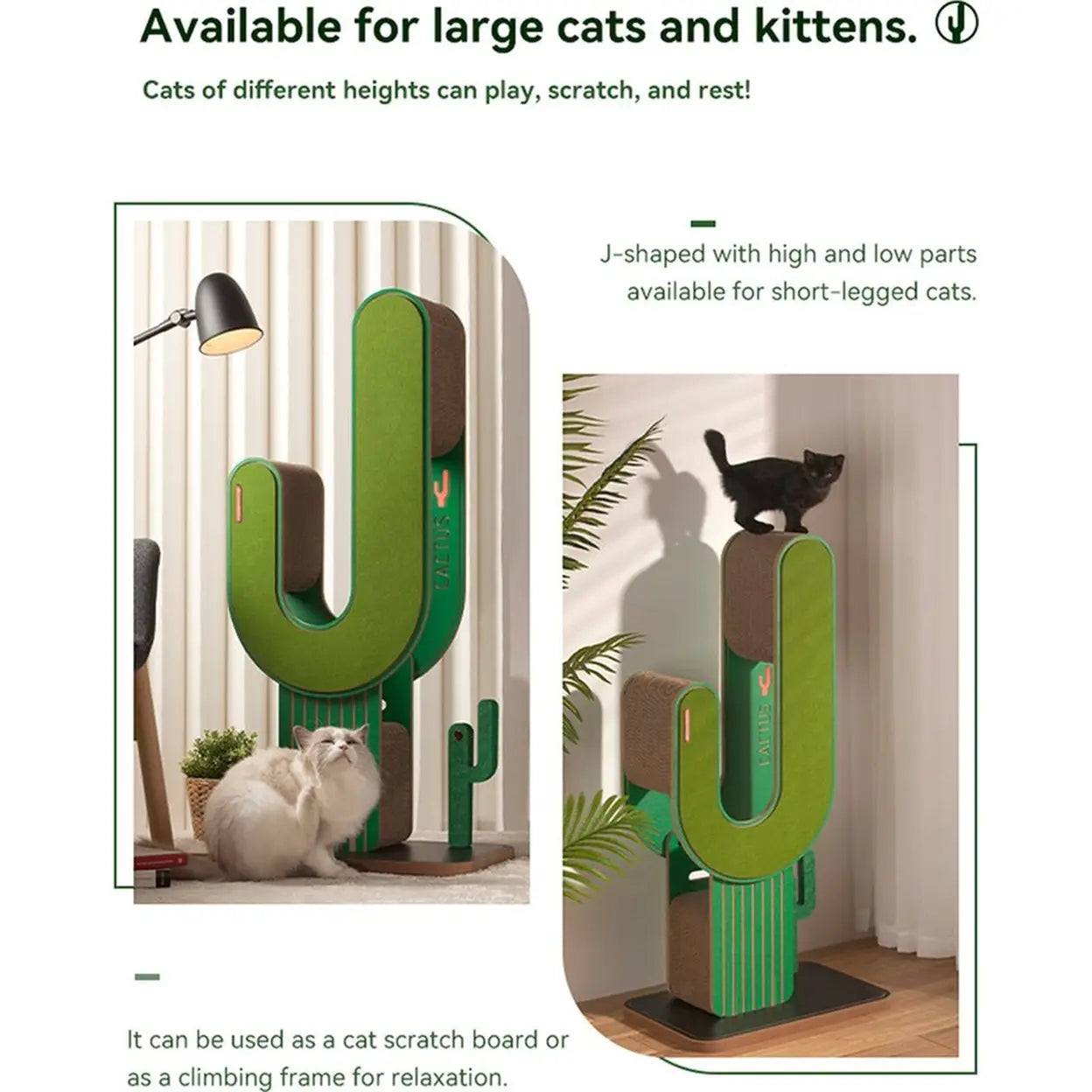 Coneko Großes Kaktus Katzenklettergerüst
