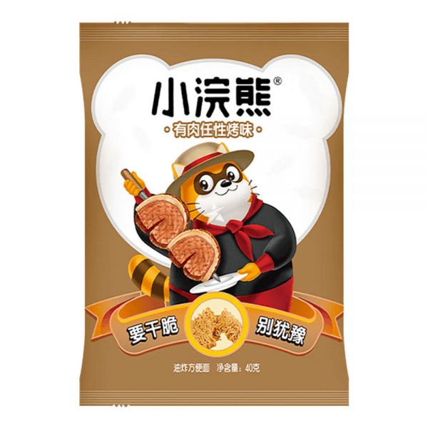 MHD:09.01.2024 Unif XiaoWanXiong Nudeln Snack BBQ Geschmack 35g