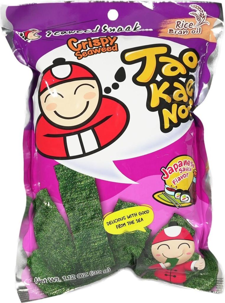 MHD:28.01.2025 Taokaenoi Crispy Seaweed - Japanese Sauce Flavour 32g