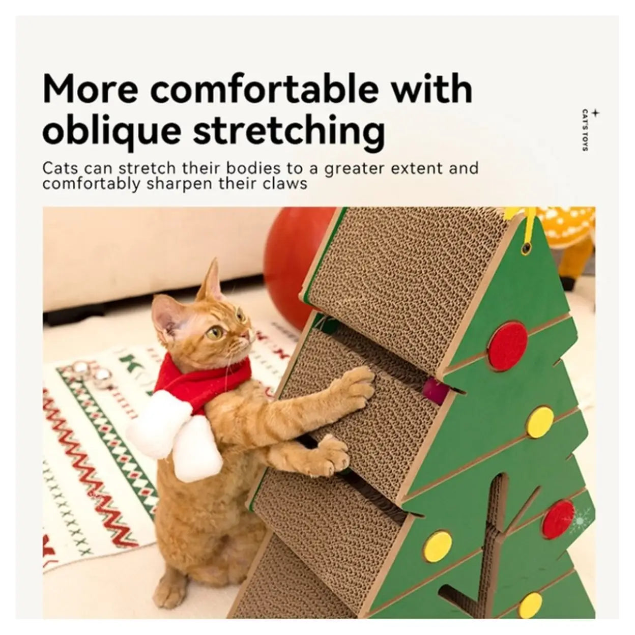 Coneko Weihnachtsbaum-Katzenklettergerüst - Groß