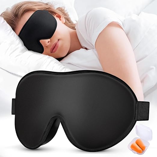 3D-Schlafmaske aus Memory-Schaum mit Ohrstöpseln - 1