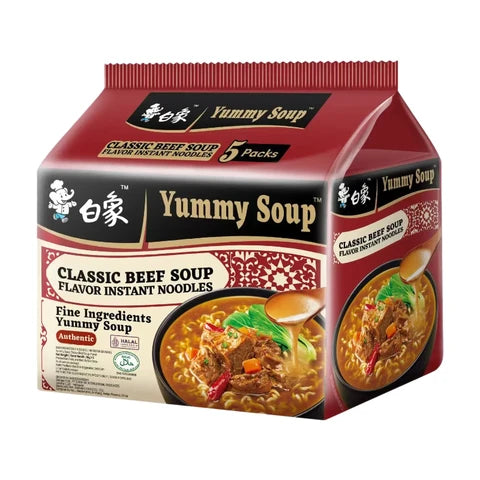 BAIXIANG Bai Xiang gute Suppe klassische Rindfleischsuppen-Nudeln, 96 g x 5