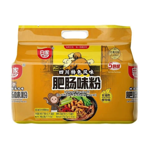BAIJIA Nudeln Schweinedarm-Geschmack 5er-Pack 540 g