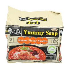 BAIXIANG Instantnudeln Köstliche Suppe mit Schaffleischgeschmack 103 g × 5