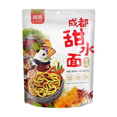 BAIJIA A-Kuan Süßwassernudeln Chengdu-Art Original 270 g