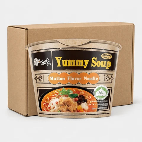 BAIXIANG Suppe leckere Lamm-Nudel-Suppe 12*111 g