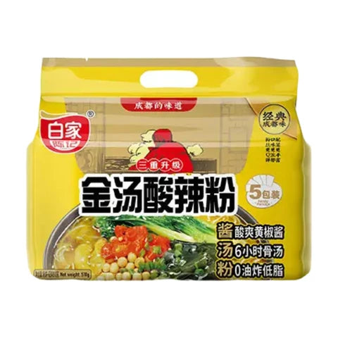 BAIJIA Instant-Glasnudeln saure Suppe 5 × 102 g